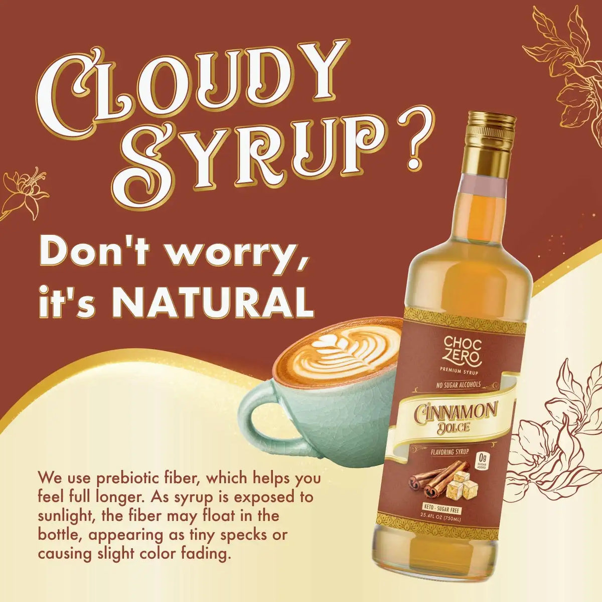 Sugar Free Cinnamon Dolce Coffee Syrup